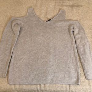 Grey Shirt with Shoulder Cut-Outs